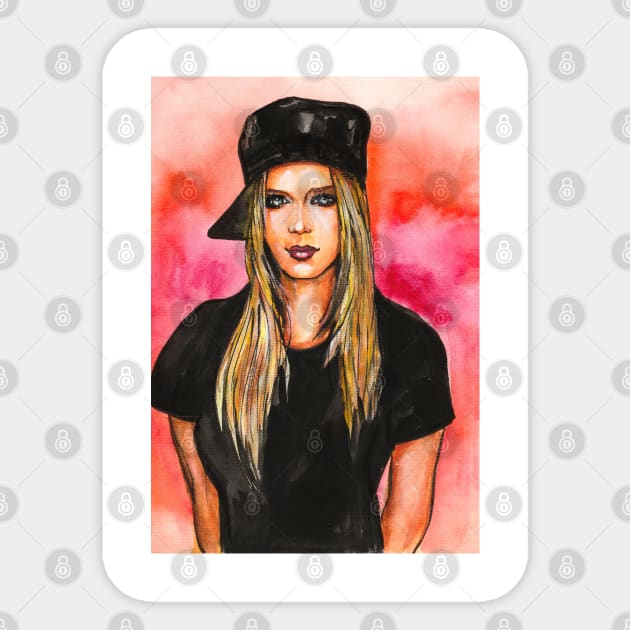 Avril Lavigne Sticker by Svetlana Pelin